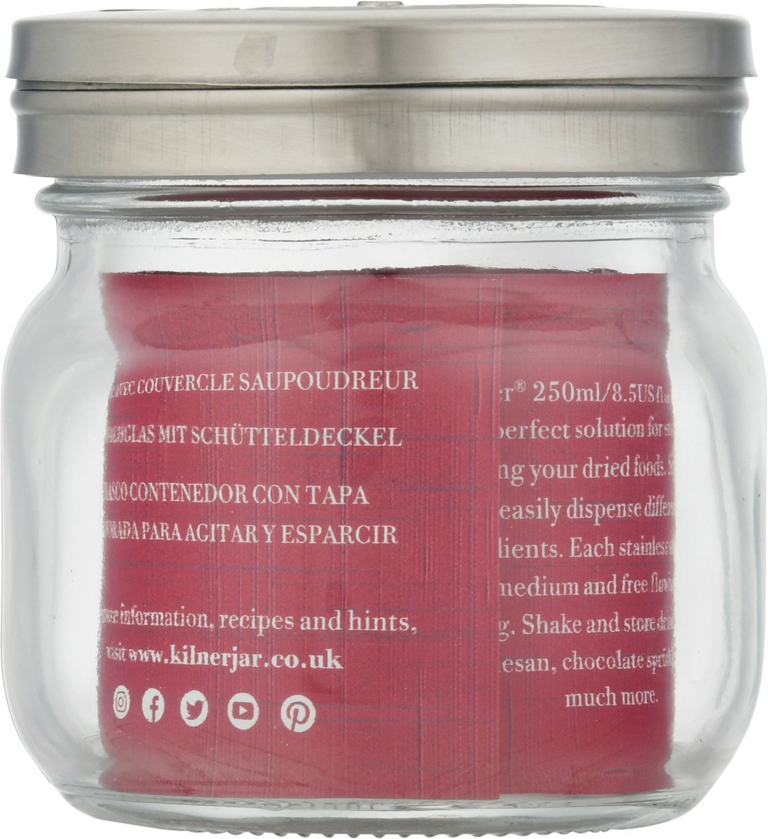 slide 5 of 9, Kilner 8.5 Ounce Storage Jar with Shaker Lid 1 ea, 1 ct