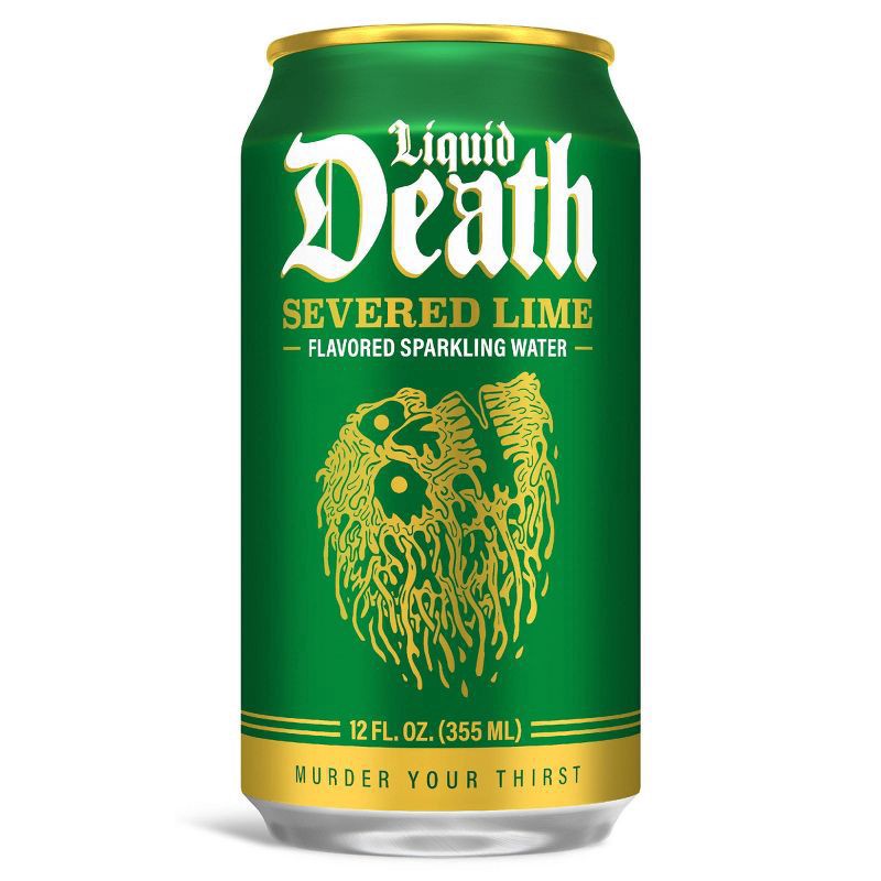 slide 5 of 6, Liquid Death, Severed Lime, Lime-Flavored Sparkling Water, 6 ct