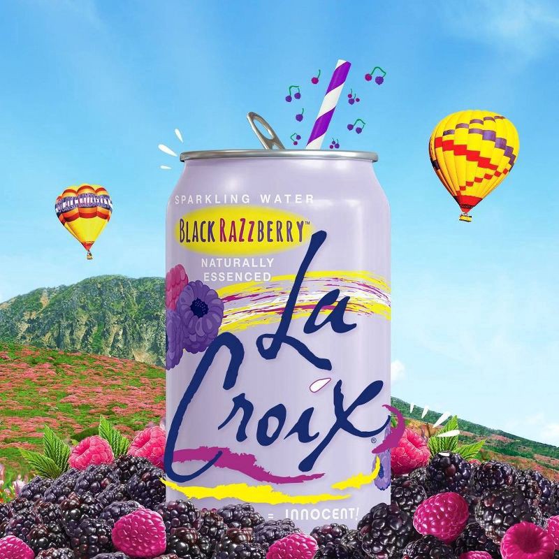 slide 3 of 3, Lacroix Black Razzberry Sparkling Water - 8 ct; 12 fl oz, 8 ct; 12 fl oz