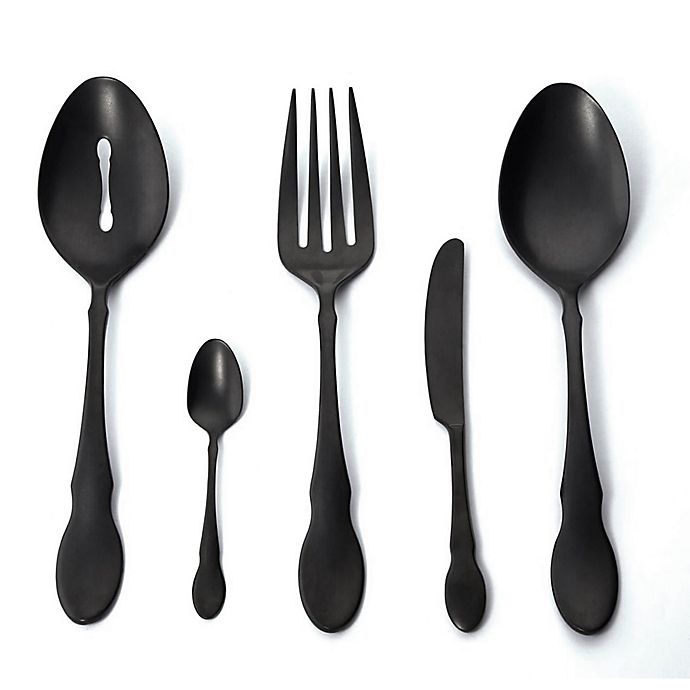 slide 1 of 1, Gourmet Settings Ebony Hostess Set - Black, 5 ct