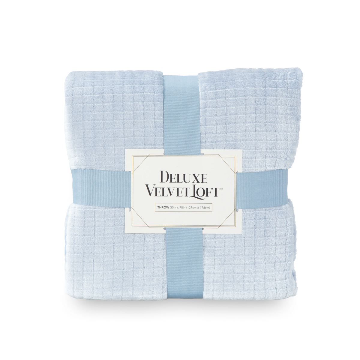 slide 1 of 13, Berkshire Blanket Grid Dobby Velvetloft - 50 in x 70 in - Celestial Blue, 50 in