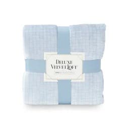 Berkshire Blanket Grid Dobby Velvetloft - 50 in x 70 in - Celestial Blue