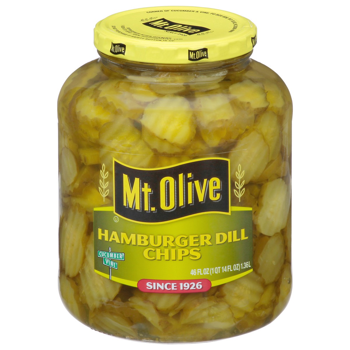 slide 2 of 9, Mt. Olive Hamburger Dill Chips Pickles 46 fl oz Jar, 46 fl oz