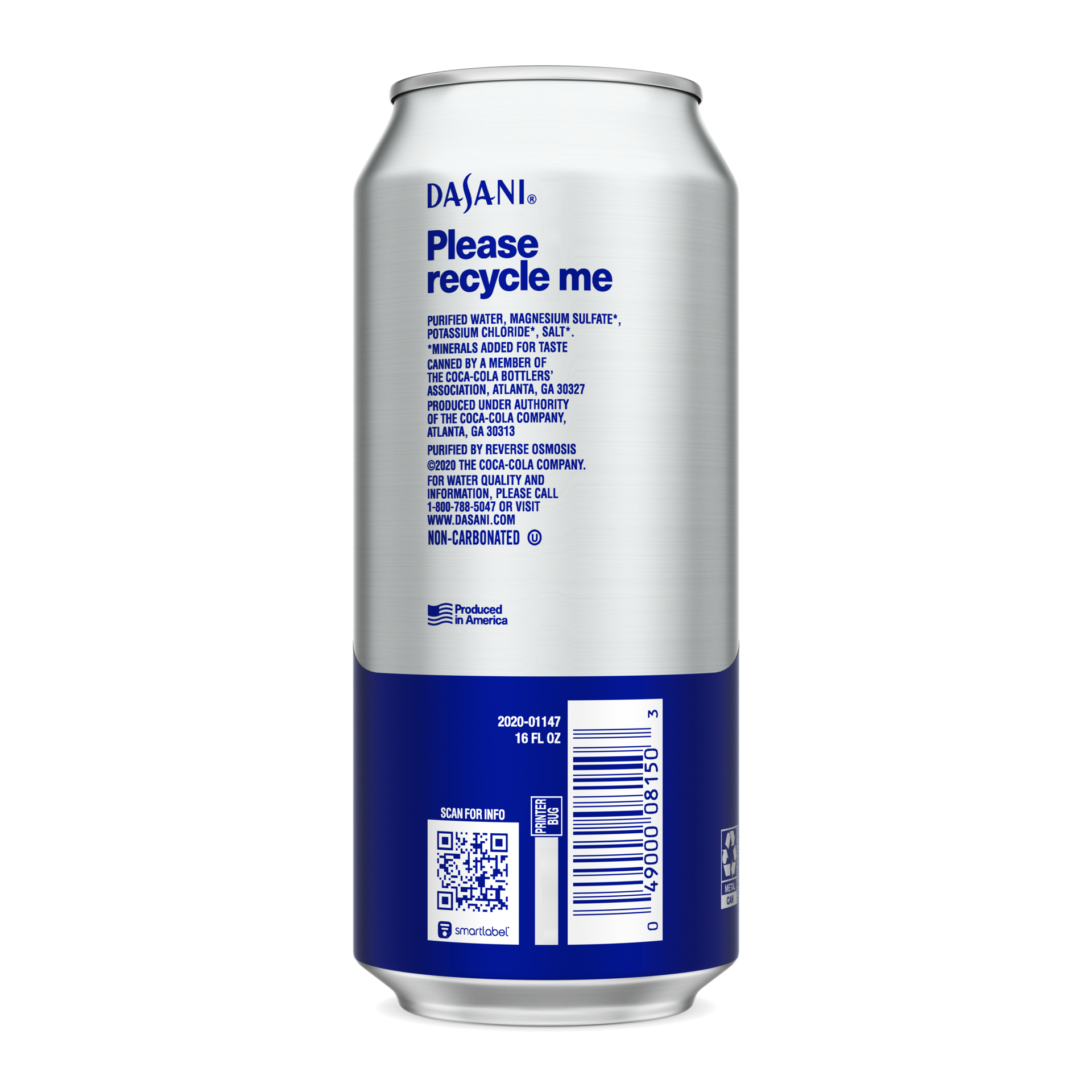 slide 3 of 4, DASANI Purified Water Can, 16 fl oz, 16 fl oz