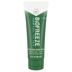 Biofreeze Menthol Pain Relieving Gel Colorless Gel 3 FL OZ Tube For Pain Relief Associated With Sore Muscles, Arthritis, Simple Backaches, And Joint Pain (Packaging May Vary)