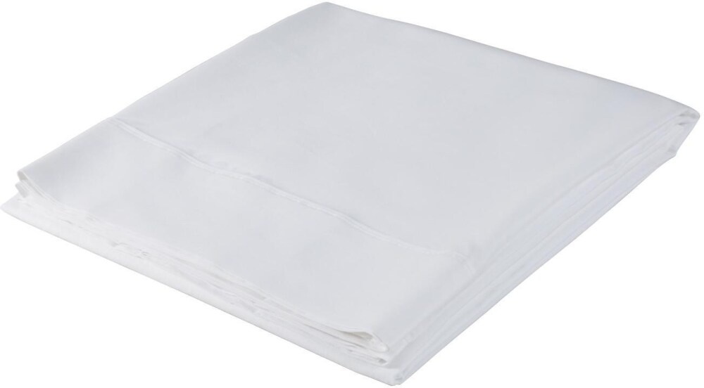 slide 1 of 1, Everyday Living 250 Thread Count Flat Sheet - Bright White - Queen, Queen Size