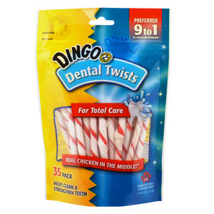 slide 1 of 1, Dingo Dental Twists for Total Care, 35 ct