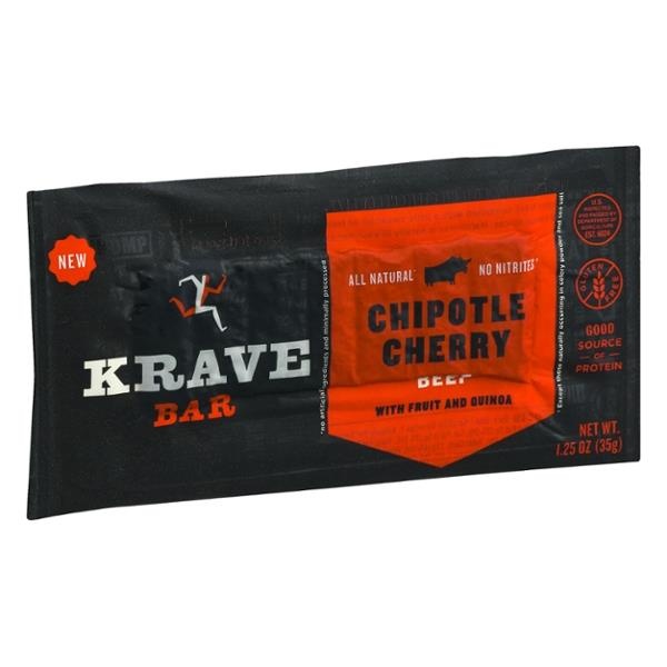 slide 1 of 1, Krave Beef Chipotle Cherry Bar, 1.25 oz