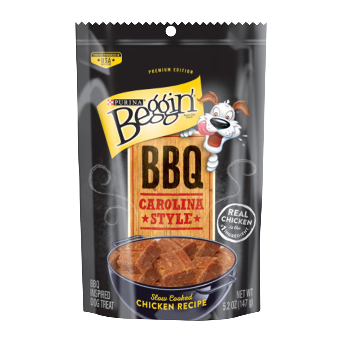 slide 1 of 1, Beggin' Carolina Style Bbq Dog Treats, 5.2 oz