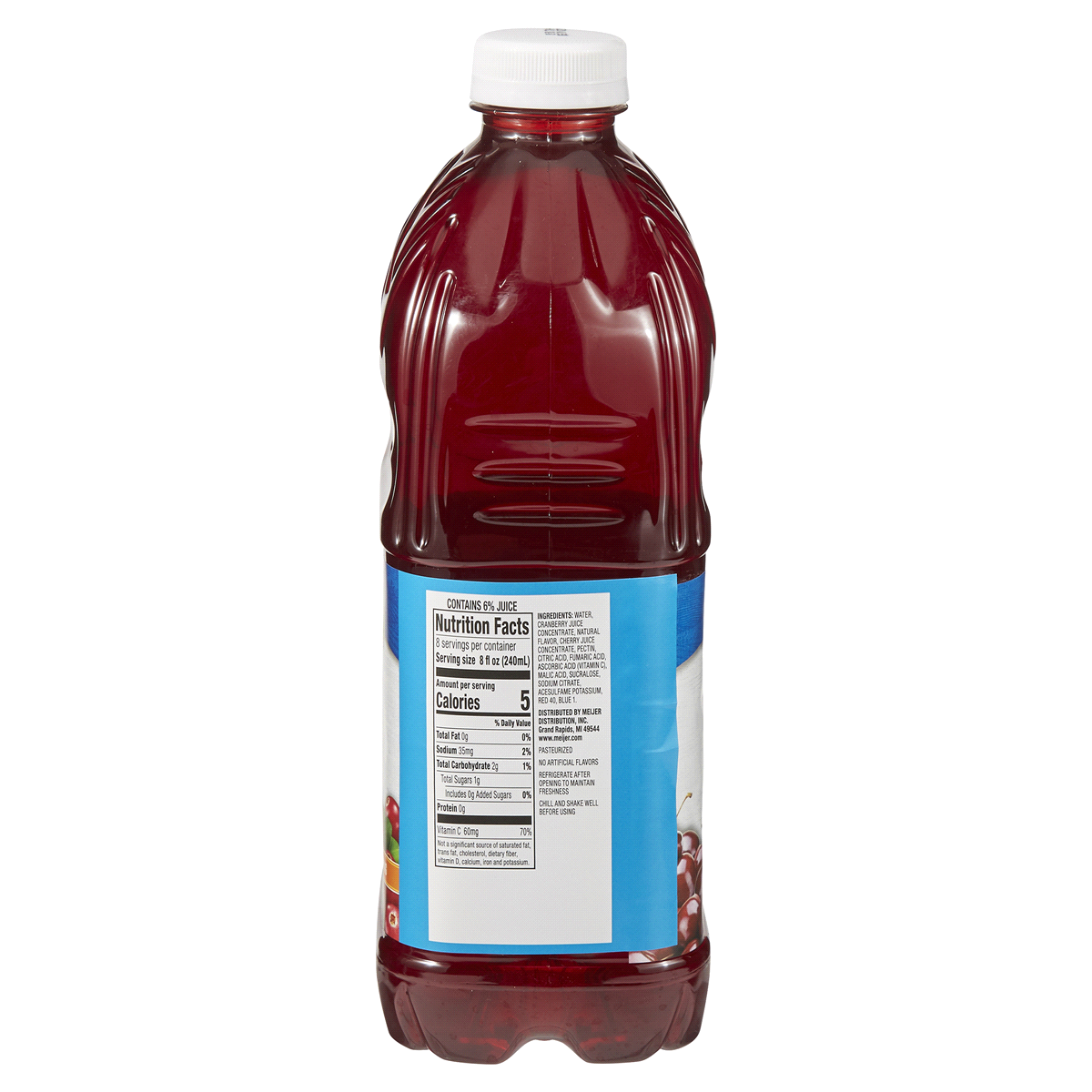 slide 5 of 5, Meijer Diet Cranberry Cherry Juice Cocktail - 64 oz, 64 oz