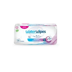 WaterWipes Sensitive+ Body & Intimate Wipes, 3-In-1 Cleans, Cares, Protects, 99.9% Water, Unscented & Hypoallergenic Hygiene Wet Wipes, Adult Care, 90 Wipes (3 Packs)