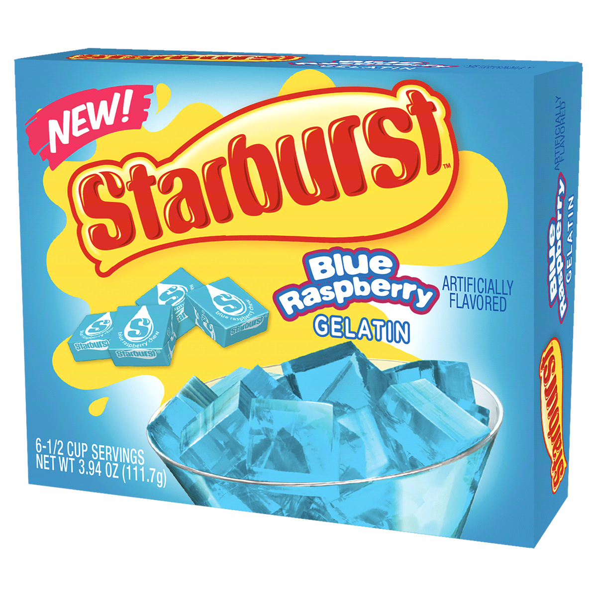 slide 1 of 1, Starburst Blue Raspberry Gelatin, 3.9 oz