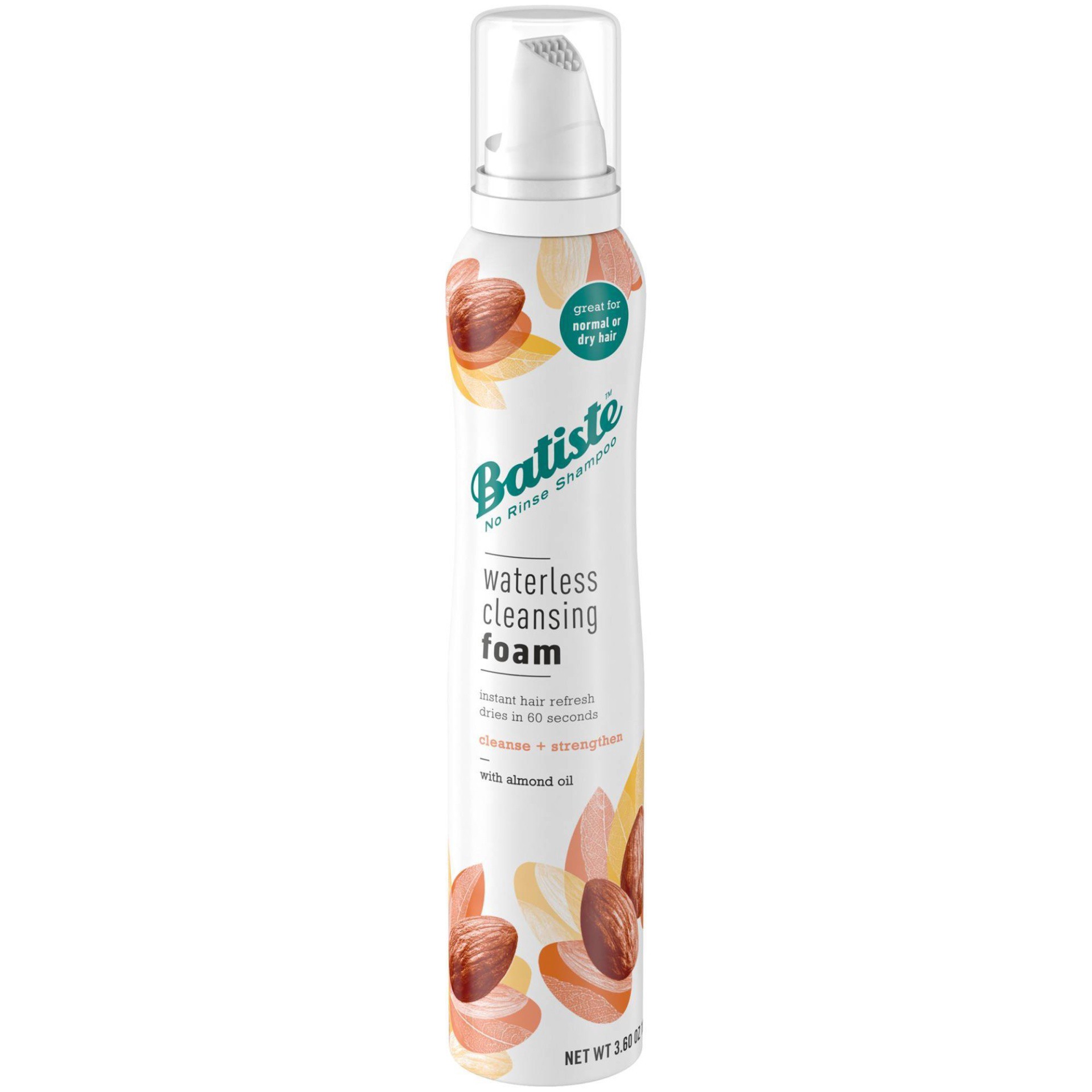 slide 1 of 2, Batiste Cleanse + Strength with Almond Oil Waterless Cleansing Foam, 3.6 oz