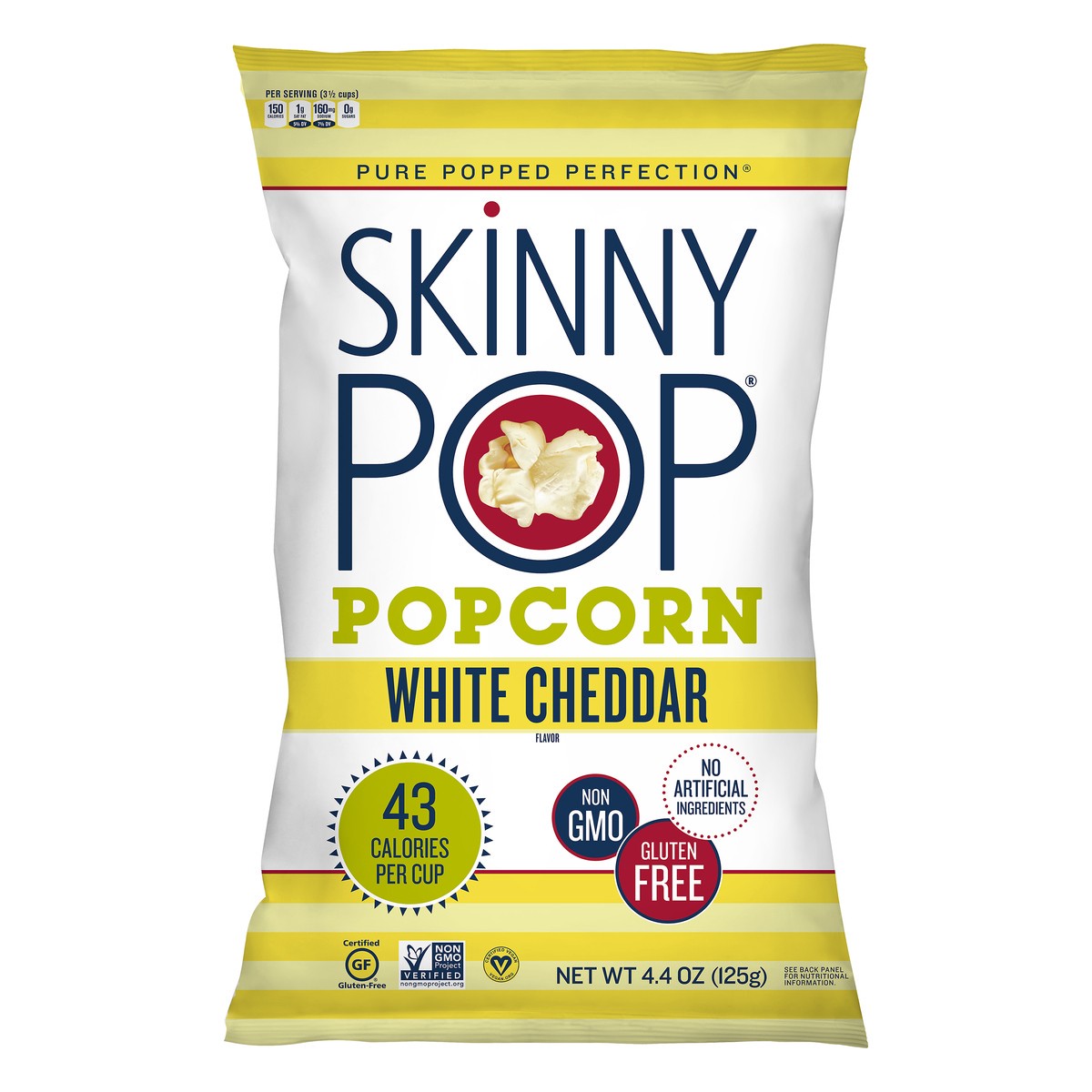 slide 1 of 13, SkinnyPop White Cheddar Popcorn - 4.4oz, 