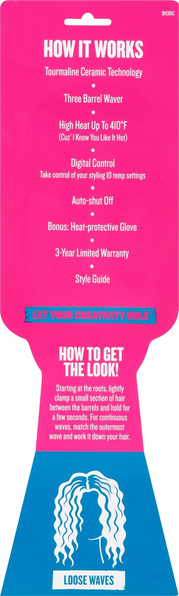 slide 8 of 9, Bed Head TIGI Tourmaline Ceramic Three Barrel Waver Curling Irons 1 ea, 1 ct