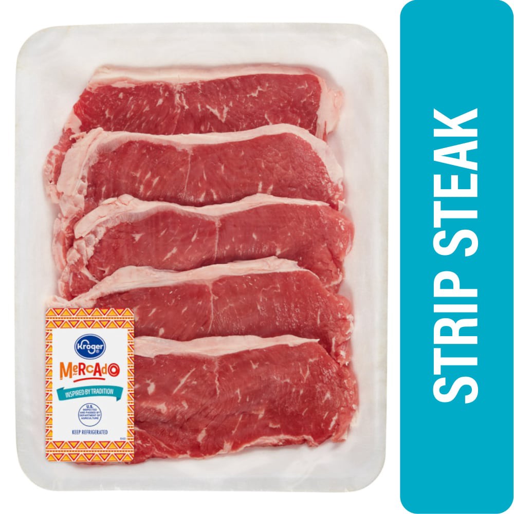 slide 1 of 5, Kroger® Thin Sliced Strip Steaks, per lb