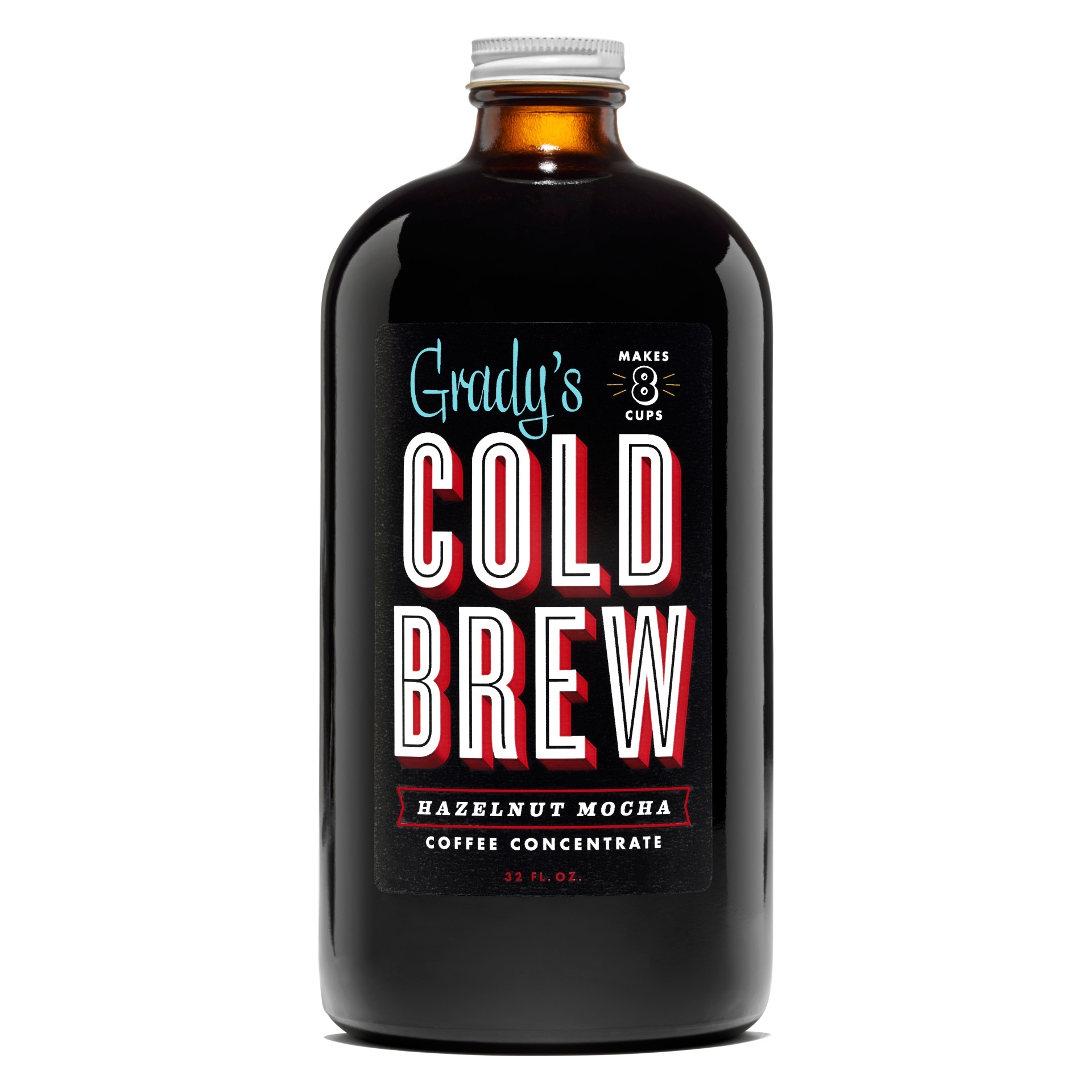 slide 1 of 1, Grady's Cold Brew Hazelnut Mocha Coffee Concentrate, 32 fl oz