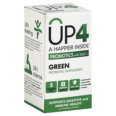 slide 1 of 1, UP4 Probiotic Green Probiotic Supplement, 60 ct