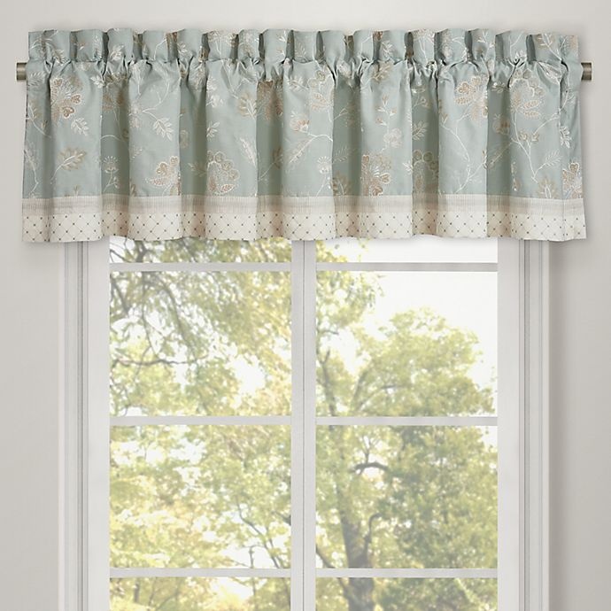 slide 1 of 4, J. Queen New York Garden View Rod Pocket Window Valance - Spa, 1 ct