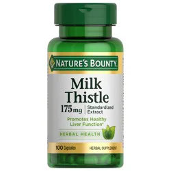 Nature''s Bounty Milk Thistle Herbal Health Supplement Capsules, 175mg