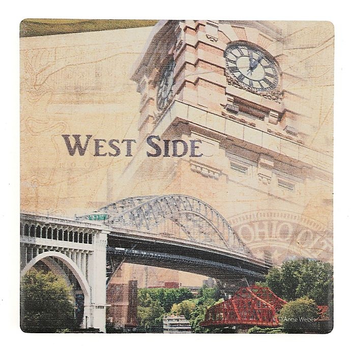 slide 1 of 1, Thirstystone I Love Cleveland Single Square Coaster, 1 ct