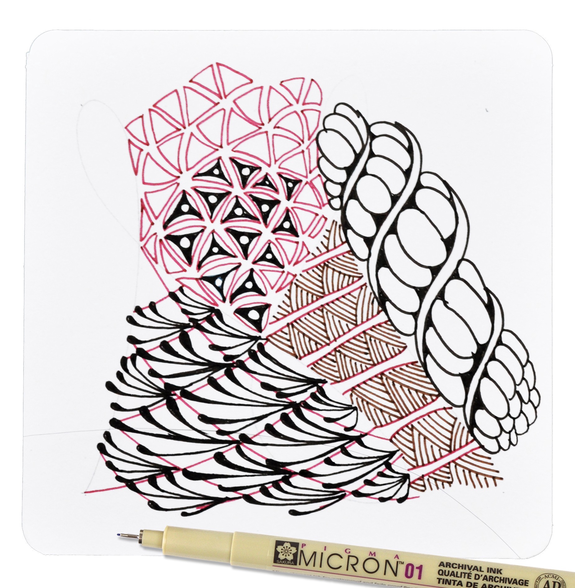 slide 2 of 5, Sakura Pigma Micron Fine Line Black 3 Piece Pen Set, 3 ct