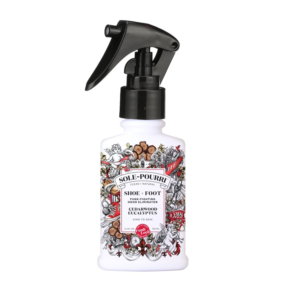 slide 2 of 2, Sole-Pourri Shoe + Foot Cedarwood Eucalyptus Odor Eliminator 3.4 fl oz, 3.4 oz