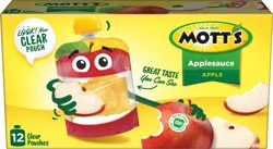 Mott's Original Applesauce, 3.2 oz clear pouches, 12 count