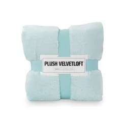 Berkshire Blanket Long Pile Velvetloft Plush - 50 in x 70 in - Sea Breath