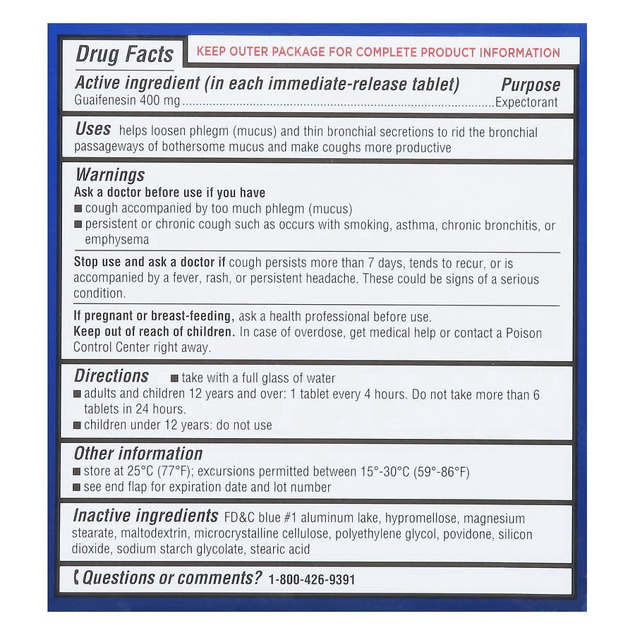 slide 2 of 5, Walgreens Mucus Relief Immediate Release Tablets, 120 ct