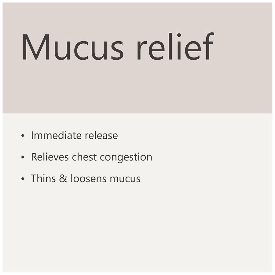 slide 5 of 5, Walgreens Mucus Relief Immediate Release Tablets, 120 ct