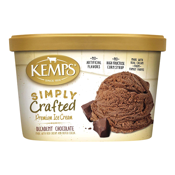slide 1 of 1, Kemps Simply Crafted Chocolate Ice Cream, 48 oz
