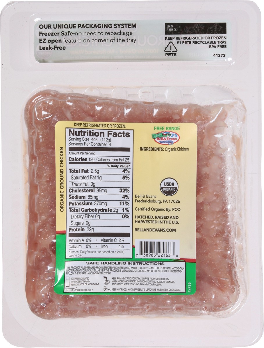 slide 8 of 14, Bell & Evans Organic Ground Chicken, 16 oz