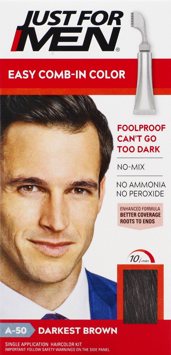 slide 2 of 12, Just for Men Autostop Formula Haircolor A50 Darkest Brown, 1 ct