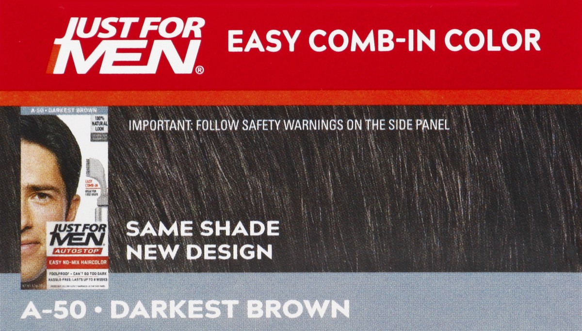 slide 6 of 12, Just for Men Autostop Formula Haircolor A50 Darkest Brown, 1 ct