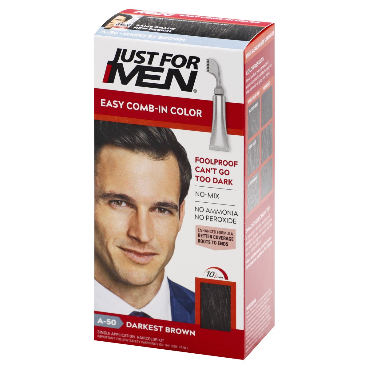 slide 8 of 12, Just for Men Autostop Formula Haircolor A50 Darkest Brown, 1 ct