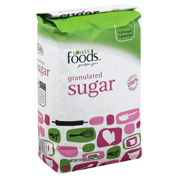 slide 1 of 1, Lowes Foods Granulated Sugar, 10 lb