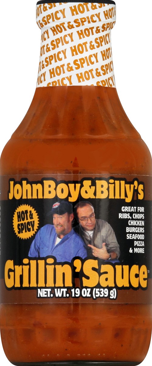 slide 2 of 2, John Boy & Billy's Grillin' Sauce, Hot & Spicy, 19 oz