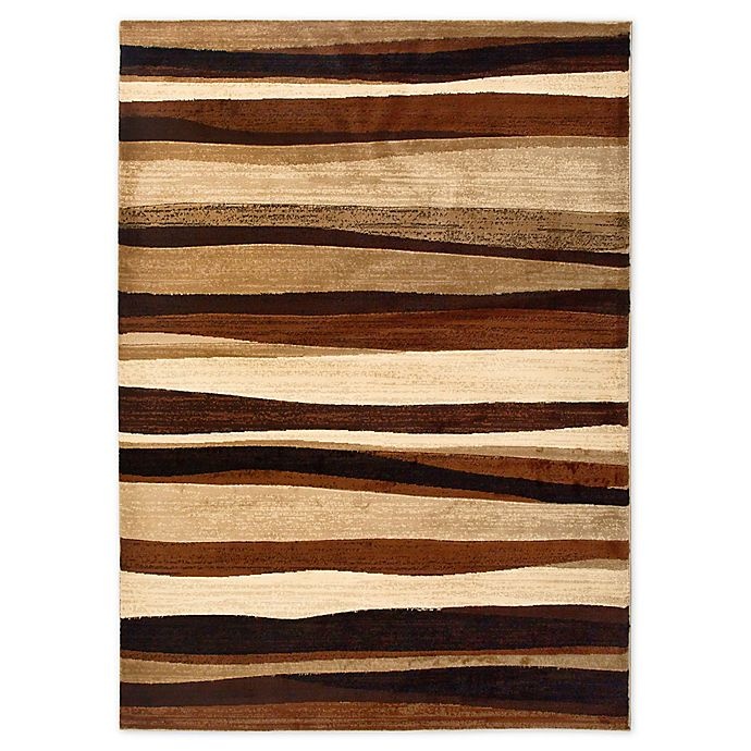 slide 1 of 6, Home Dynamix Tribeca Heat Set Wave Area Rug - Brown, 5 ft 3 in x 7 ft 2 in