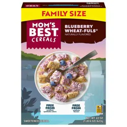 MOM's Best Cereals Mom’s Best Blueberry Wheatfuls – 100% Whole Grain Cereal, Blueberry Cereal with No Artificial Flavors, 22 oz Box