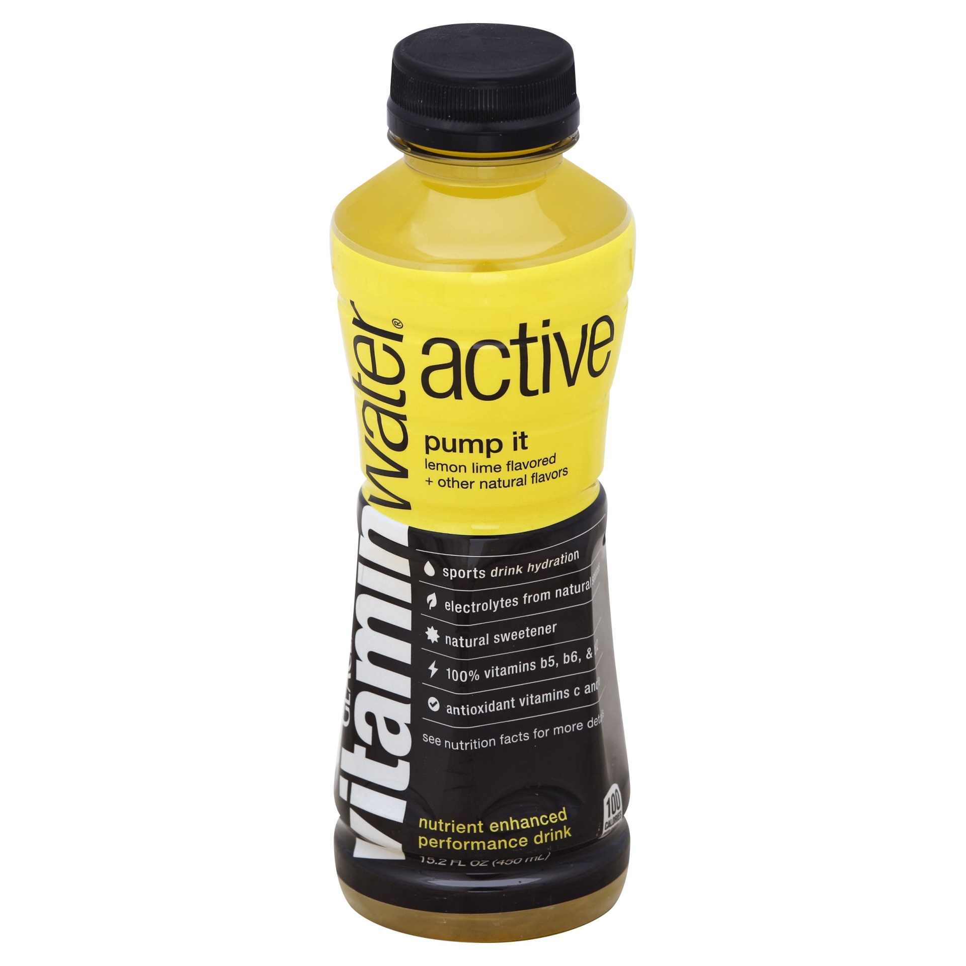 slide 1 of 4, vitaminwater Active Lemon Lime Drink - 15.2 fl oz, 15.2 fl oz