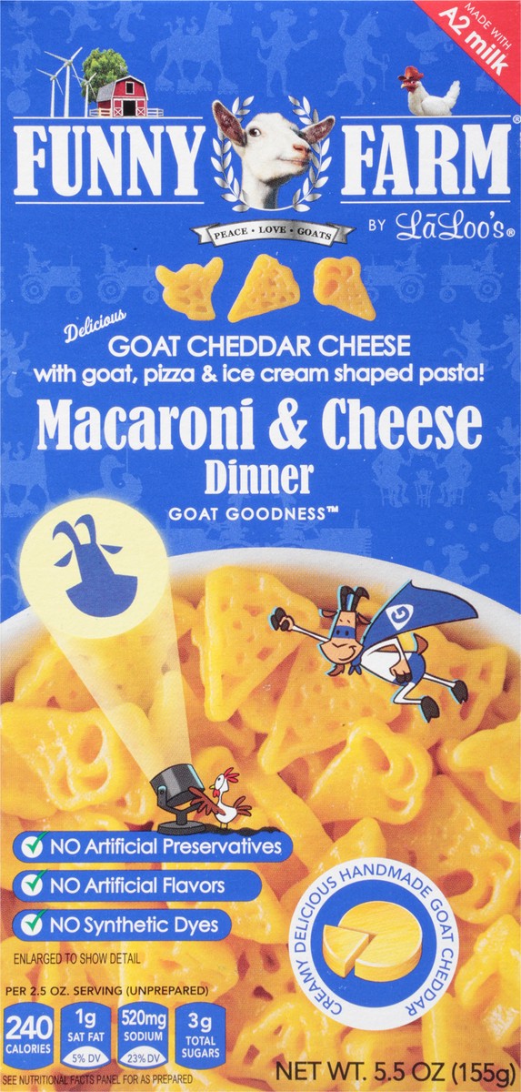 slide 9 of 9, Funny Farm Goat Cheddar Cheese Macaroni & Cheese Dinner 5.5 oz, 5.5 oz