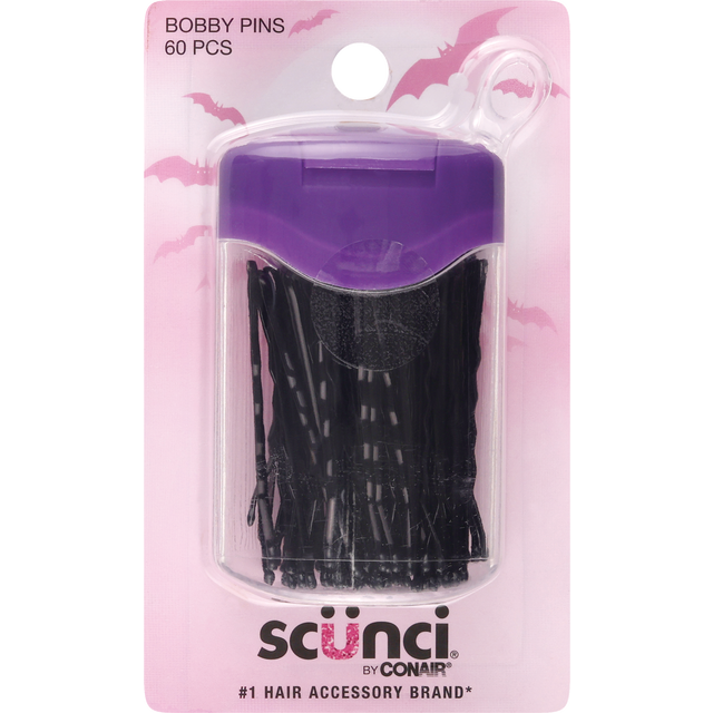 slide 1 of 1, scünci Scunci Bobby Pins In A Container, 60 Ct, 60 ct