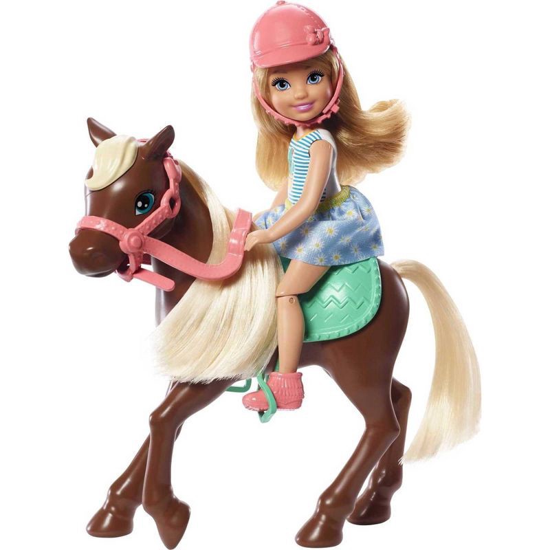 slide 1 of 11, Barbie Club Chelsea Doll and Brown Pony, 1 ct