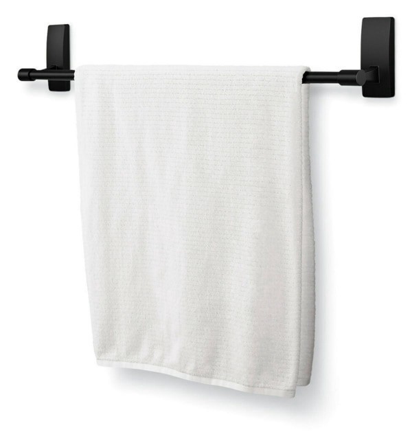 slide 15 of 17, 3M Command Bath Towel Bar Matte Black, 1 ct