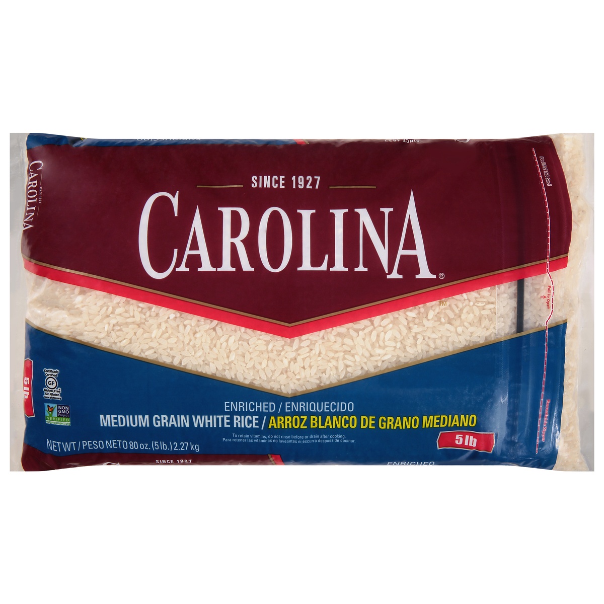 slide 1 of 1, Carolina White Rice, 5 lb