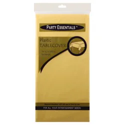 Party Essentials Yellow Plastic Table Cover