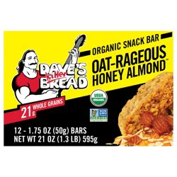 Dave''s Killer Bread Oat-Rageous Honey Almond Organic Snack Bars, 12 Individually Wrapped Snack Bars
