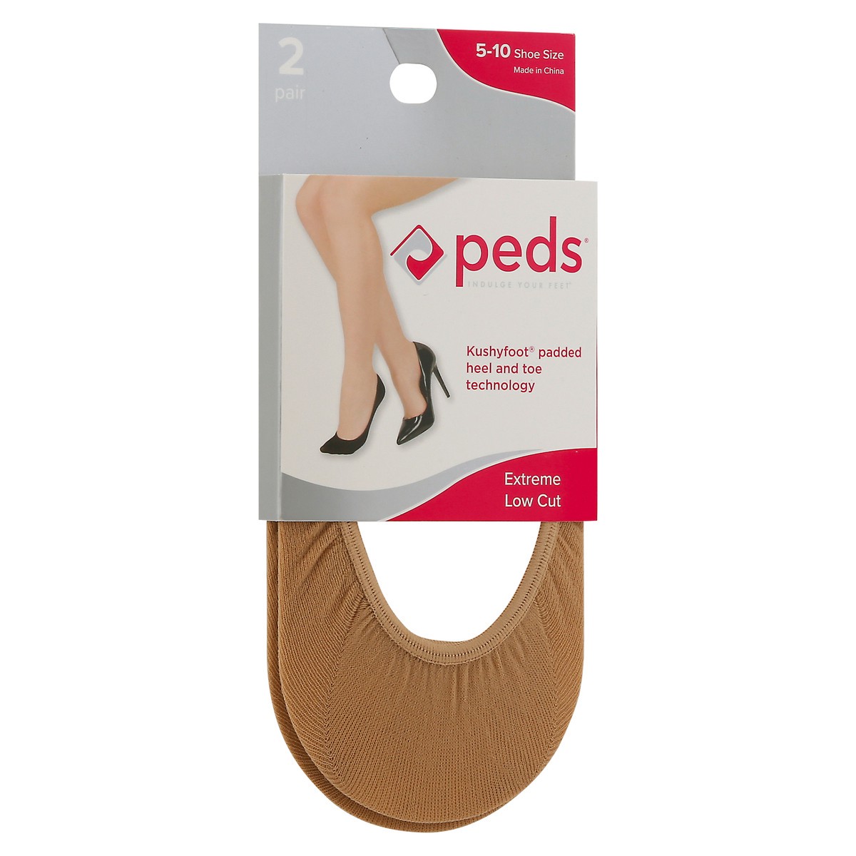 slide 2 of 12, Peds Shoe Size 5-10 Extreme Low Cut Socks 2 ea, 2 ct