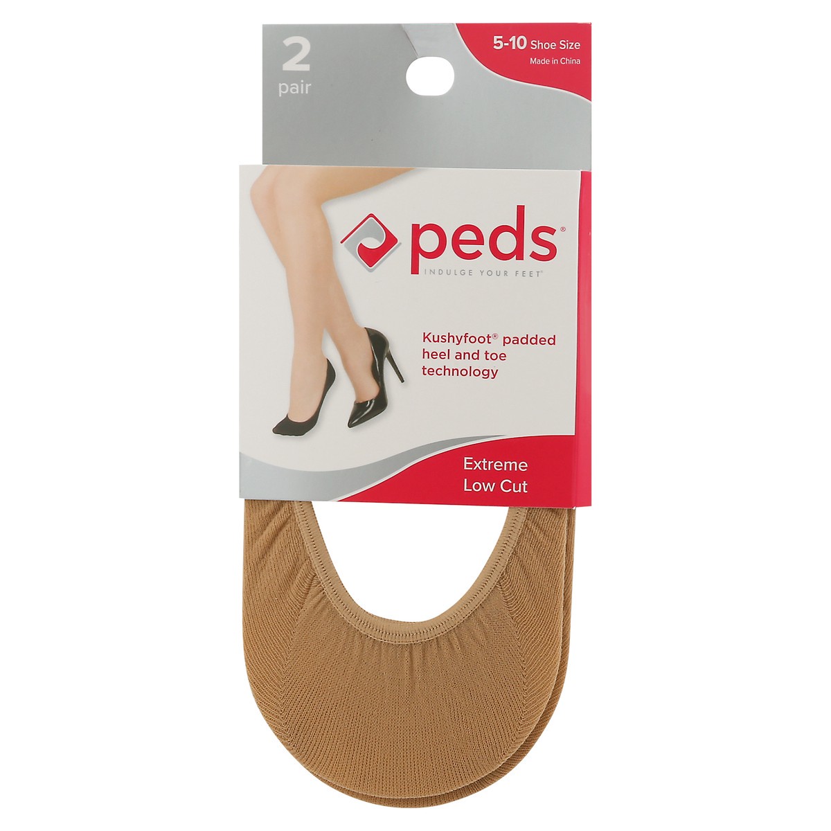 slide 3 of 12, Peds Shoe Size 5-10 Extreme Low Cut Socks 2 ea, 2 ct